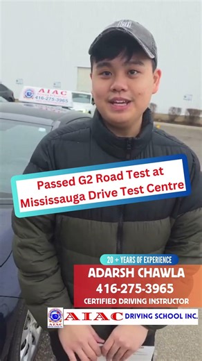 🥳 Mississauga G2 Road Test Success – Another AIAC Student Triumphs!