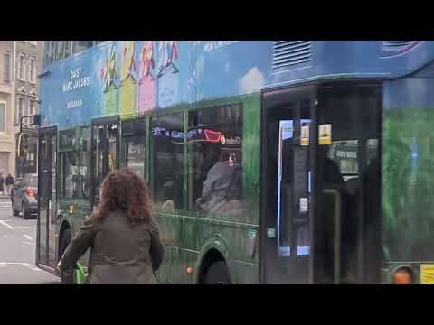 Here is the 390 bus in Kings Cross with the Daisy Marc Jacobs livery