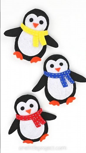 Felt Penguin Pattern 🐧 🐧 🐧