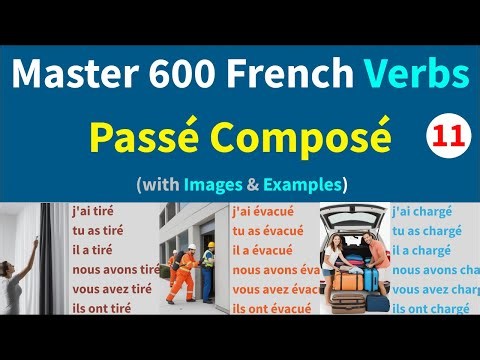 French Passé Composé conjugations & Sentence Examples & pictures, conjugaisons des verbes français