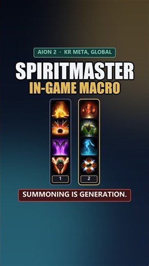 Aion 2 Spiritmaster: The Korean In-Game Macro Setup #shorts
