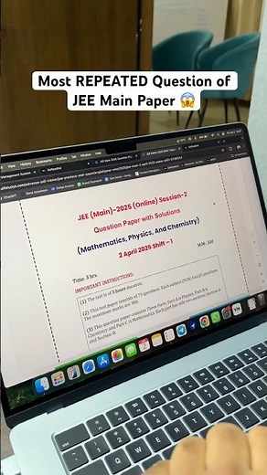 😱Most REPEATED QUESTION of JEE Main!✅ #jee #motivation