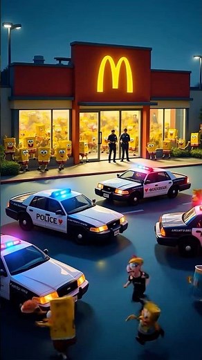 🍔SpongeBob got arrested in McDonalds