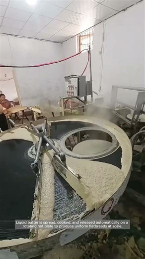 Automated Flatbread Production on a Rotating Griddle Line