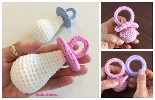 Crochet Baby Pacifier Amigurumi Free Patterns Video