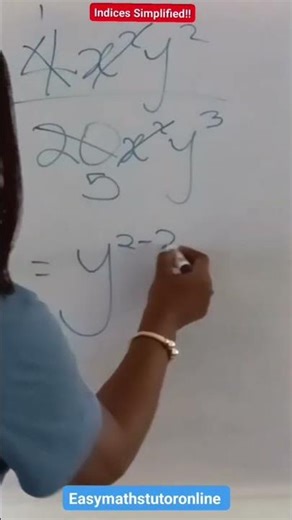 Indices simplified on seconds 🔥🔥#easymathstutor #indices #maths #youtubeshorts #viral