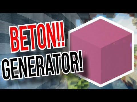 BETON / Concrete GENERATOR! - Beton Maschine - Beton herstellen ☆ Tutorial Minecraft 1.12