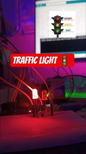 Traffic light using Arduino #trafficlight #shortsfeed #shorts #experimentvishal #schoolproject