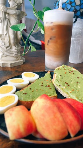 Simple morning routine with coffee and breakfast
