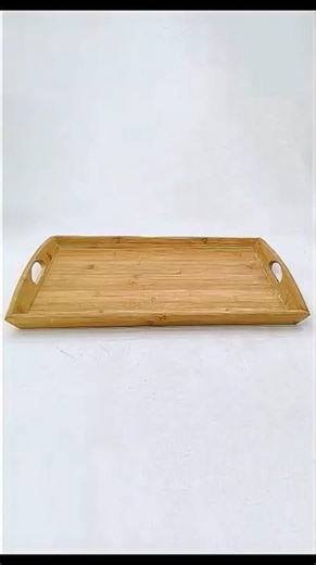 Bamboo Serving Tray with Handles,Dinner Food Tray for Bed Breakfast Eating and Serving#servingtray