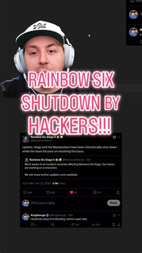 George Kassa on Instagram: "RAINBOW 6 SHUTDOWN BY HACKERS!!! #rainbowsixsiege #rainbowsix #r6 #r6s #gaming"
