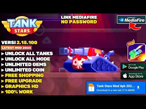 Tank Stars Mod Apk Latest 2025 Version 2.15.100 | Unlimited Coins, Unlimited Gems & Unlock All Tanks