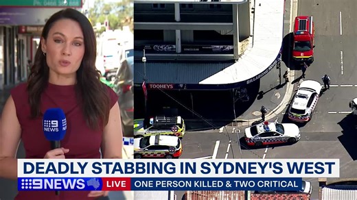 A man has been killed on the street and two people have been injured in a minimart, in what police currently believe was a random attack in Merrylands. #9News LATEST: https://nine.social/15lw | 9 News Sydney