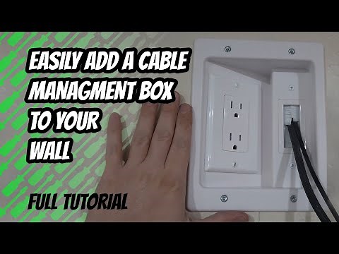 How to install an in wall cable management box with electrical outlet.