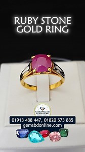 2.2K views · 4 comments | Natural Original Burmese Ruby Stone Gold Ring Design #ruby #burma #burmaruby #cuni #burmeseruby #yaqut #ring #natural #real #authentic #gemstone #jewellerydesign #gold | GEMS JEWELLERS & GEMS STONE | Facebook