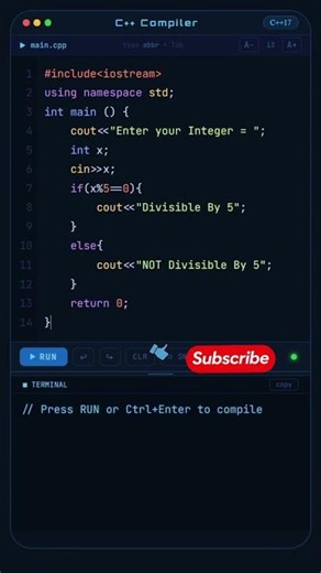 C++ Practice Q22 | Divisibility By 5#shorts