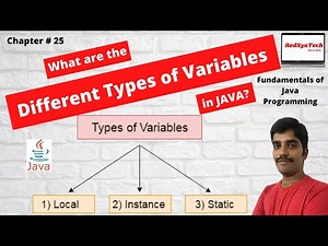 # 25 What are the different types of Variables in Java? | Variables Types|Core Java|Java |RedSysTech