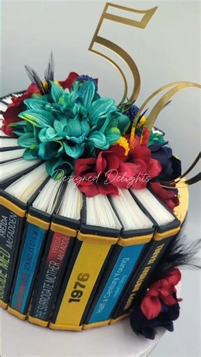 A beautiful Book cake design by Designed Delights