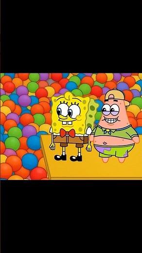 SpongeBob and Patrick in the Bouncy House! 🤣 #spongebob #spongebobsquarepants #animation