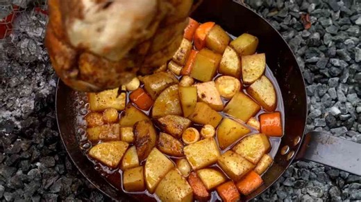 This is how chicken was cooked before kitchens existed