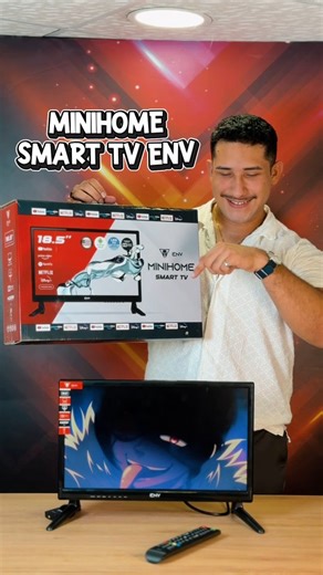 ¡POTENCIA TU ESPACIO CON LA MINIHOME SMART TV ENV!📺🤩 🔌 Olvídate de lo complicado: disfruta de resolución HD en una pantalla LED de 18.5" ideal para cualquier rincón 📺 🌈 Destaca con su conexión WiFi y acceso rápido a Netflix, YouTube, Disney Plus y Spotify 🎮 El compañero perfecto para tus series y deportes diarios con toda la comodidad que buscas 🙌 Esperalo pronto en Ganacell! 🧡🛒 | GanaCell.com