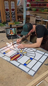 301K views · 18K reactions | I thought I'd try something different and post up the full making video for this Art Deco stained glass front door panel that I've just completed for my clients new front door | Light Leaded Designs | Facebook