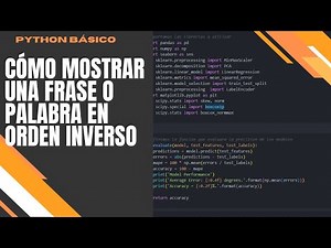 Ejercicios básicos de Python: cómo invertir el orden de una frase o palabra