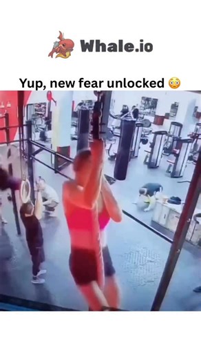 Sxrface ☠️ on Instagram: "- The post shares a 30-second gym surveillance clip of a woman in pink workout gear whose safety clip snaps while hanging one-handed from pull-up rings about 6 feet up, resulting in a startling freefall onto mats below, emphasizing unexpected equipment failure. - Released today by , an account curating daily viral videos, it has exploded to 1.2 million views and 3,400 likes, with replies mixing empathetic laughs, fall-recovery advice, and quips about lawsuits or gender