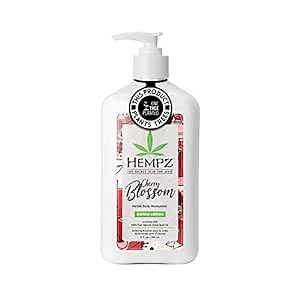 Hempz Body Lotion - Cherry Blossom Limited Edition Daily Moisturizing Cream, Shea Butter, Aloe, Cherry Extract Hand and Body Moisturizer - Skin Care Products, Hemp Seed Oil - 17 Fl Oz