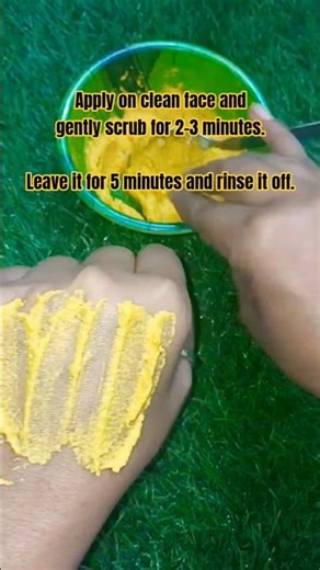 ❤️ Homemade "Face Scrub" for Pigmentation & Dark Spots / Tan 🥰 #shorts #diy #beauty #skincare #tips