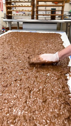 111K views · 521 reactions | Spreading out and making even the chocolate bark candy | Hercules Candy Co | Facebook