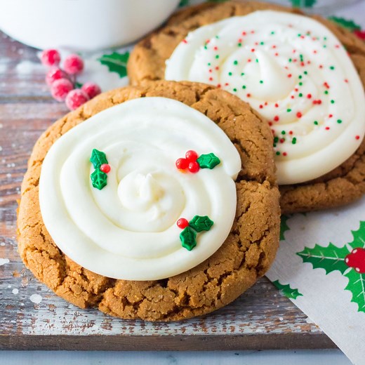 GINGERBREAD COOKIES - with Cream Cheese Frosting! Recipe 👉 https://bit.ly/3DyvZBG These Frosted Gingerbread Cookies are soft, chewy and incredibly delicious! Everyone begs for these for the Holidays! ❤ | Kitchen Fun With My 3 Sons