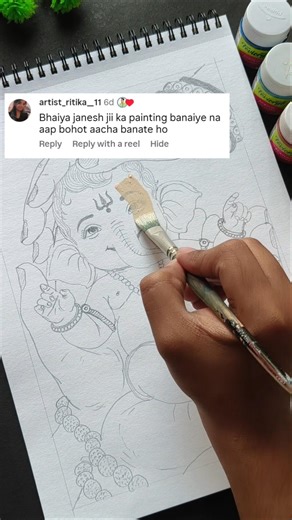 Colouring Little Ganesh 🐘🎨 Easy Step by Step Art for Beginners | Cute Ganpati Drawing Guide ✨🖌️