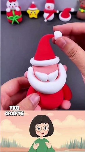 DIY Clay Santa Claus | Easy Christmas Craft Tutorial CLAY SANTA #christmas #cristmasdecor #craft