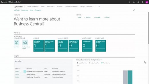 Setup G/L job journals