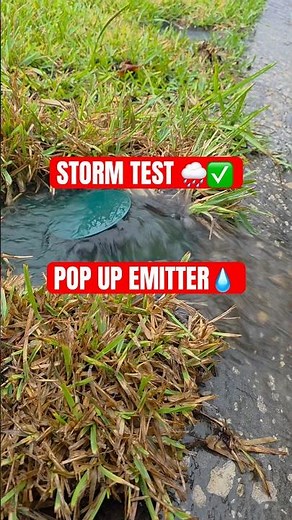 Drainage System Working During Heavy Rain | Pop-Up Emitter Close-Up