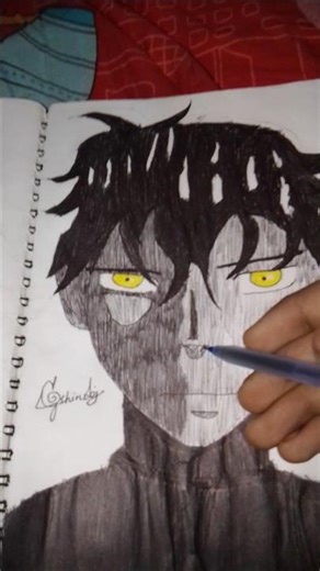 Normal pen☠️|#shorts #drawing #ballpenart