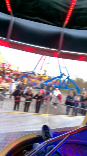 Thrilling Waltzer Ride at the Funfair