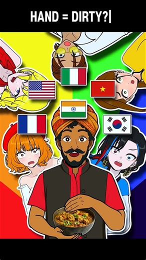 Eating with your hands by country? 핑거푸드 #shorts