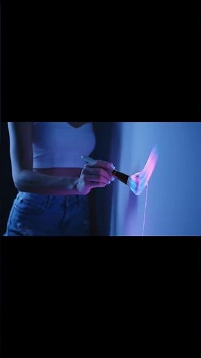 Painting with PURE LIGHT in a Dark Room ✨ | Glow ASMR #shorts