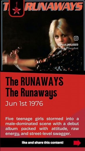THE RUNAWAYS - The Runaways (1976) #TheRunaways #JoanJett #LitaFord #HardRock #70sRock