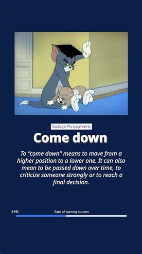 Come down | Meaning & Examples - English Phrasal Verb for Beginners