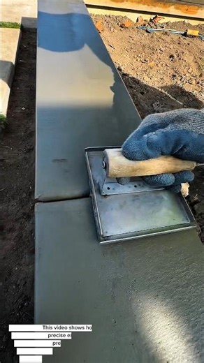 Satisfying Concrete Finishing with Groover Tool | Smooth Sidewalk Expansion Joint Technique