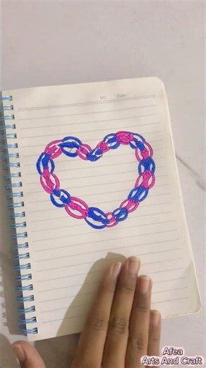 Creative heart idea from ‪@muktaeasydrawing‬ #muktaartandcraft #afeaartandcraft