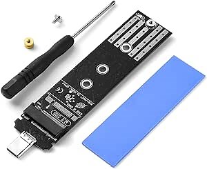 ELUTENG M.2 to USB C NVMe/NGFF Converter Reader - USB C 3.1 Gen2 PCI-E Support for 2280, 2260, 2242, 2230 SSD Enclosure