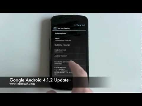 Google Android 4.1.2 Update