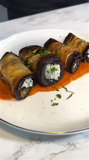 Easy step by step eggplant rollups recipe