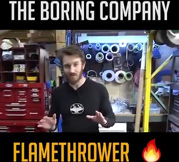 YES!! SO MUCH FIRE!! Source Video: THE BORING FLAMETHROWER TEST! https://youtu.be/vMPR7k9DWlw #fire #elonmusk #awesome | The Hacksmith