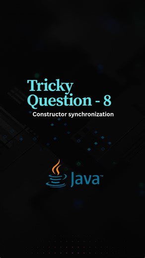 Coding_Lyf on Instagram: "Constructor synchronization. . . . . . . . . . . . #java #springboot #restapi #backbenchers #backend #backenddeveloper #javanese #bca #btech #fullstack #fullstackdeveloper #jobs #itjobs #javainterviewquestions #microservices #code #coding #coder #developer #mca #javajavajava #javaawsdeveloper #freshers #btech #javacoding #javadeveloper #javaprogramming #coding #interviewquestions"