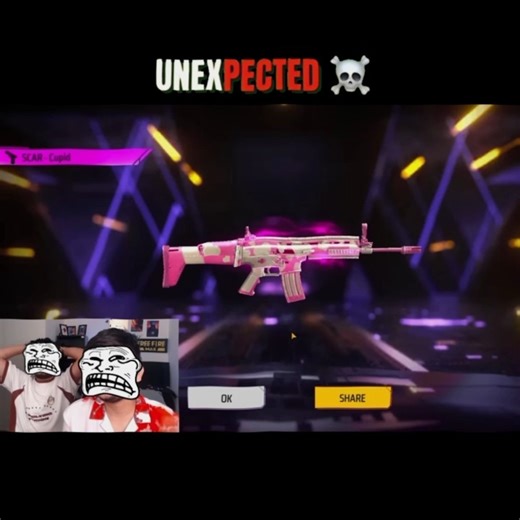 FREE FIRE GOT REAREST GUN SKIN CUPID SCAR 😱|| #freefire #shorts